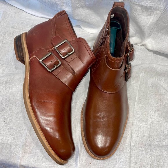 Timberland Shoes - Timberland Brown Leather Earthkeepers Double Buckle Ankle Boot SAVIN HILL Sz 9